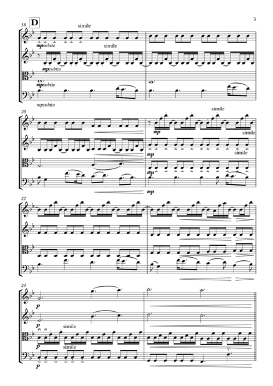 A Thousand Years String Quartet scores gallery preview page 3