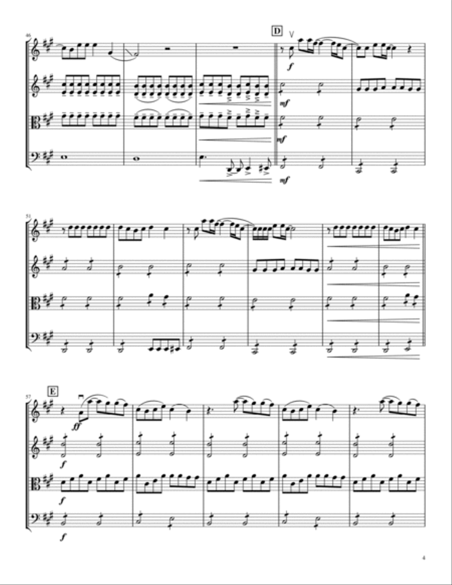 Somewhere Only We Know String Quartet scores gallery preview page 4