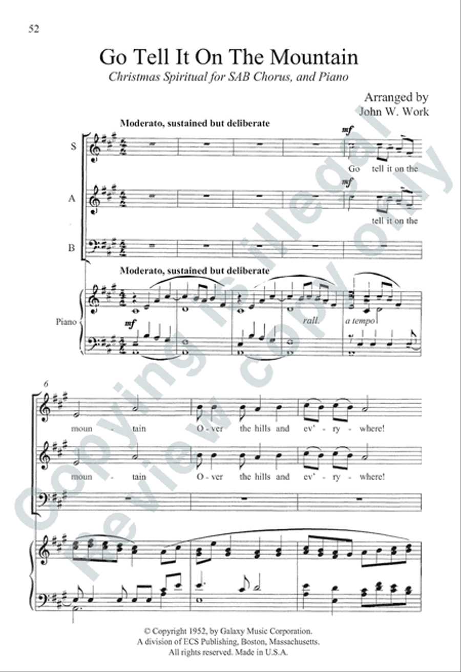 Somerset Anthem Books, Volume I (Advent & Christmas) 3-Part scores gallery preview page 37