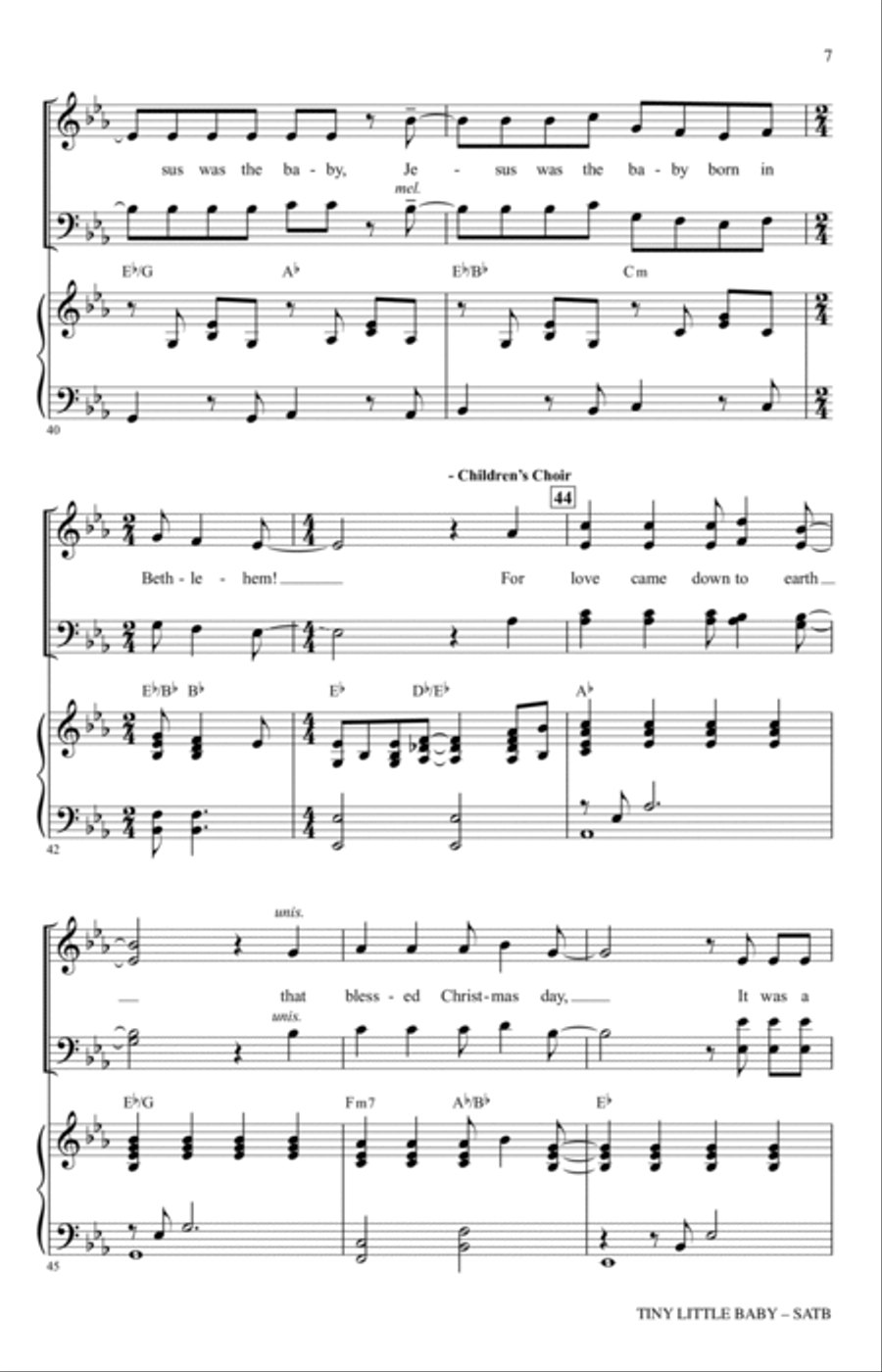 Tiny Little Baby (arr. Sean Paul) 4-Part scores gallery preview page 5