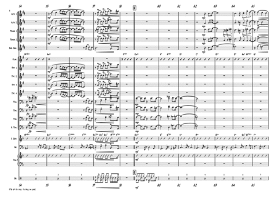 It is up to you (to fall in love) - funky - Flhn. feature - Big Band Jazz Ensemble scores gallery preview page 6