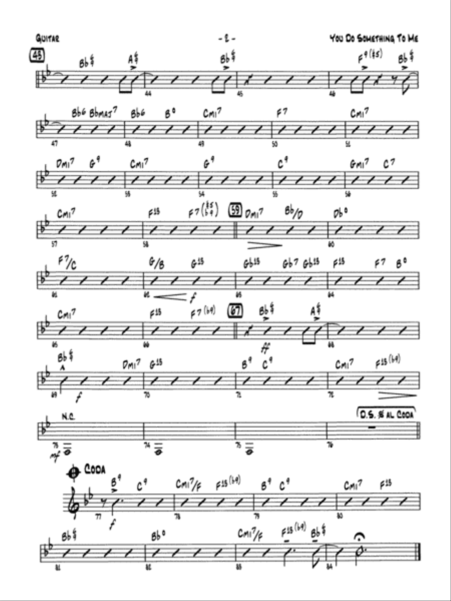 You Do Something to Me: Guitar Jazz Ensemble scores gallery preview page 2