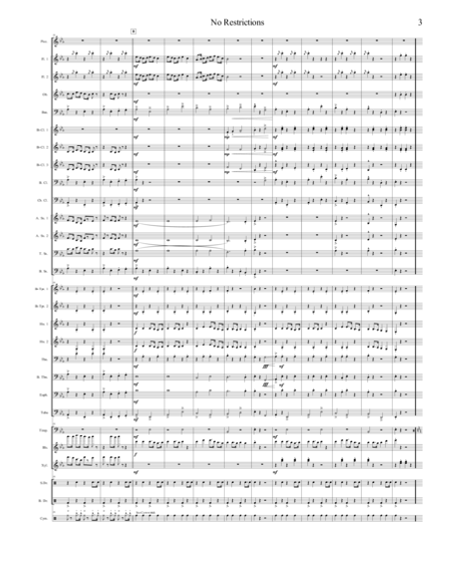 No Restrictions Concert Band scores gallery preview page 3