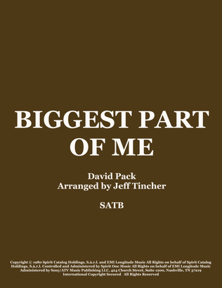 Book cover for Biggest Part Of Me