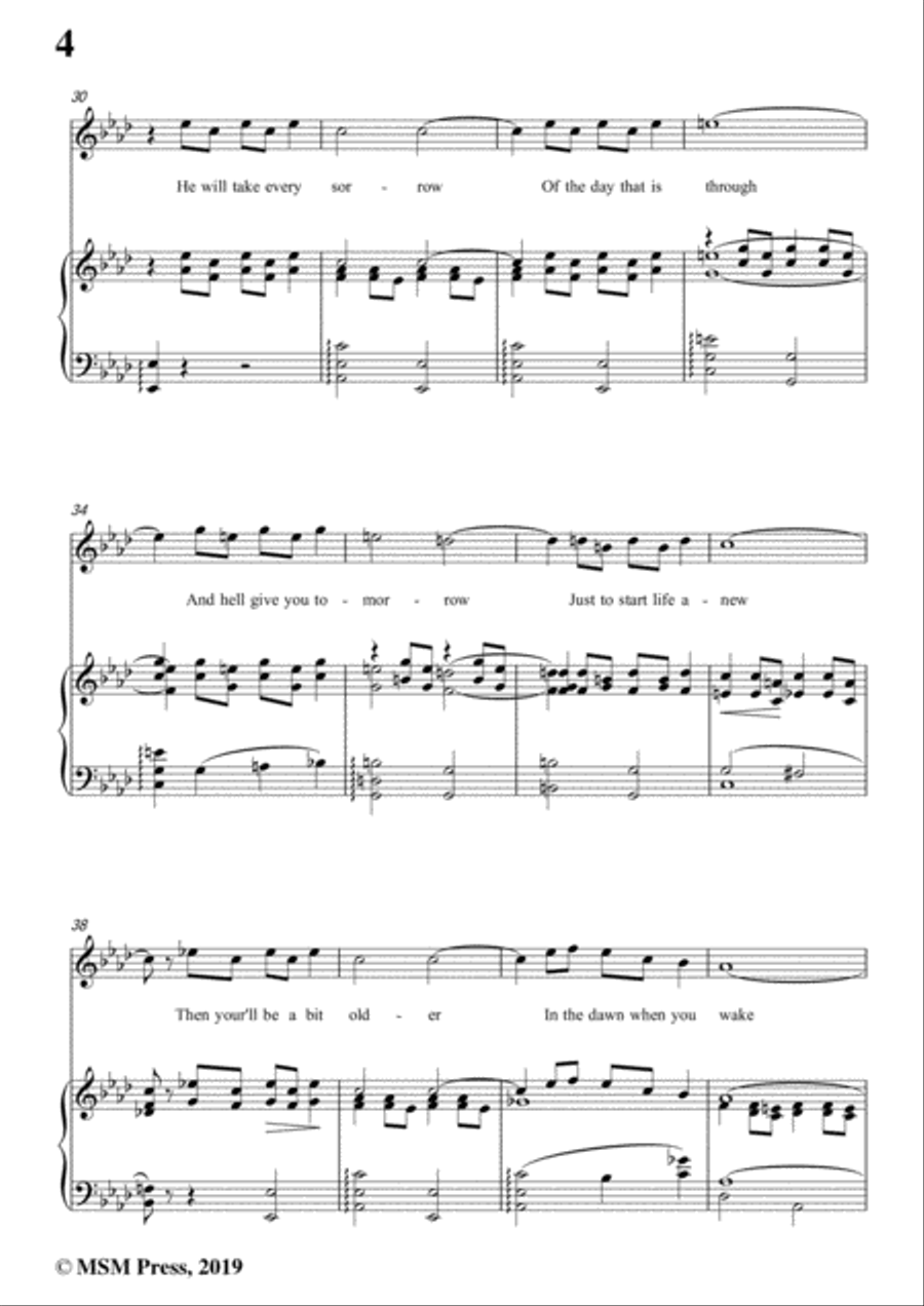 Richard Whiting-Japanese Sandman,in a flat minor,for Voice and Piano Voice Solo scores gallery preview page 6