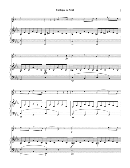 O Holy Night / Cantique de noel for trumpet and easy piano (Eb Major)