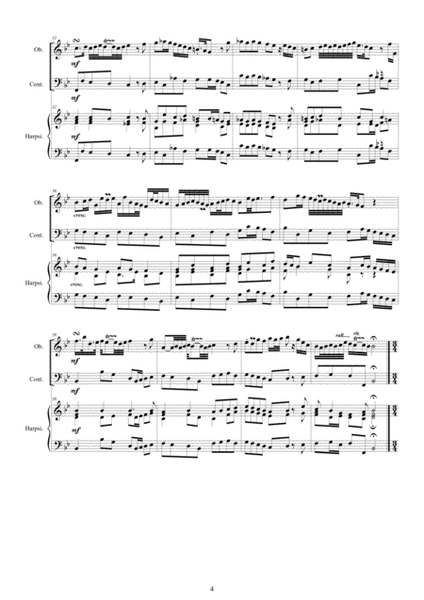 Handel - Oboe Sonata in B flat HWV 357 for Oboe, Continuo and Harpsichord or Piano image number null