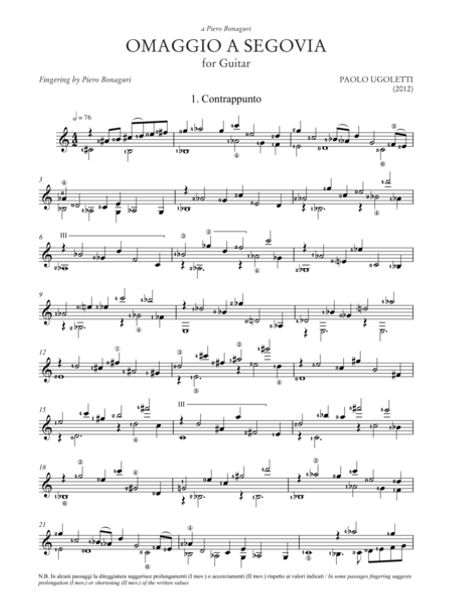 Homenaje a Segovia. An Anthology of Contemporary Music for Guitar (Anzaghi, Cappelli, F. Luppi, G. Luppi, Reghezza, Spazzoli, Tagliamacco, Ugoletti) Acoustic Guitar scores gallery preview page 9