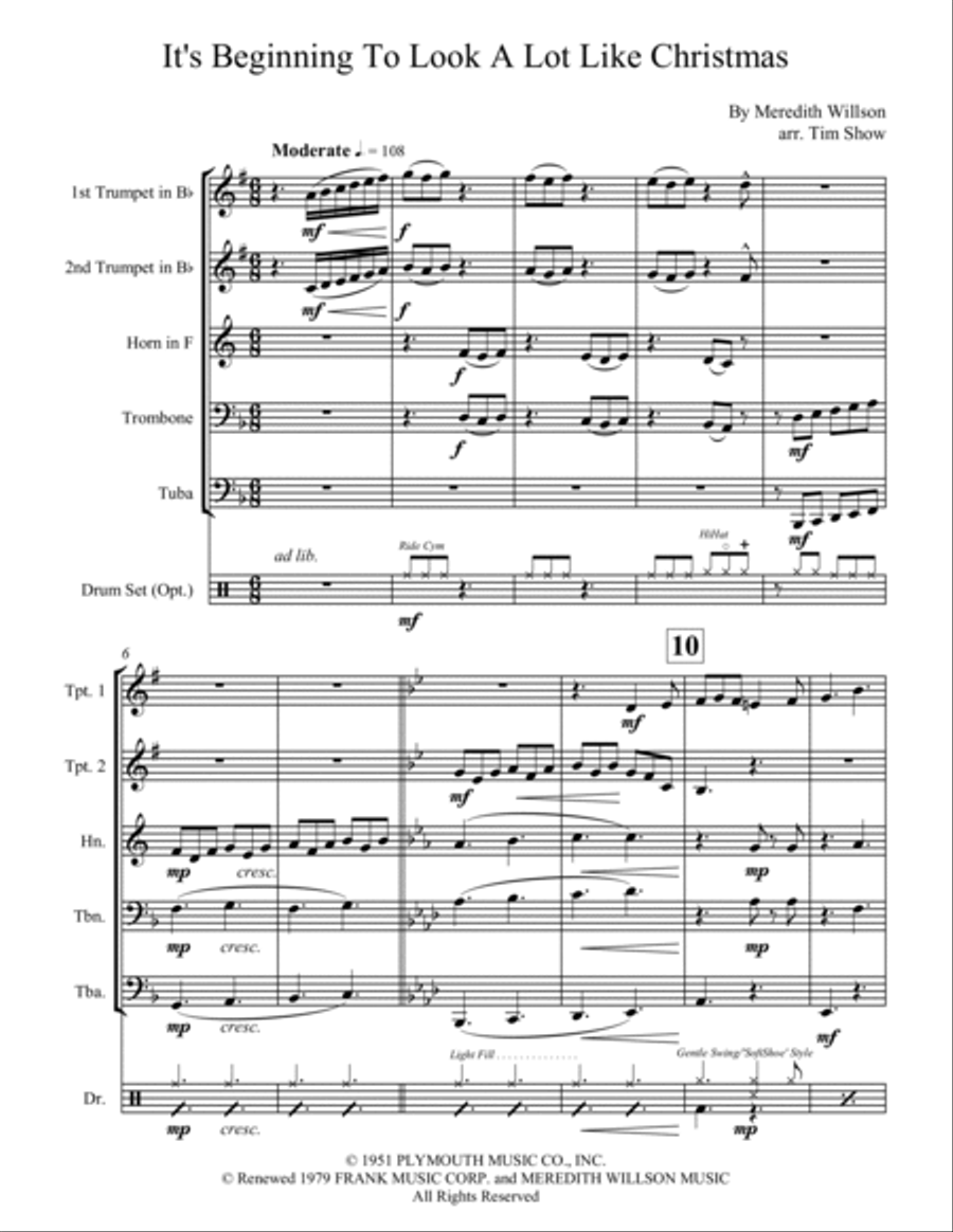 It's Beginning To Look Like Christmas Horn scores gallery preview page 3