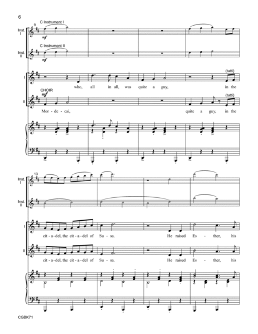 Esther (Director's Score) Unison Choir scores gallery preview page 6