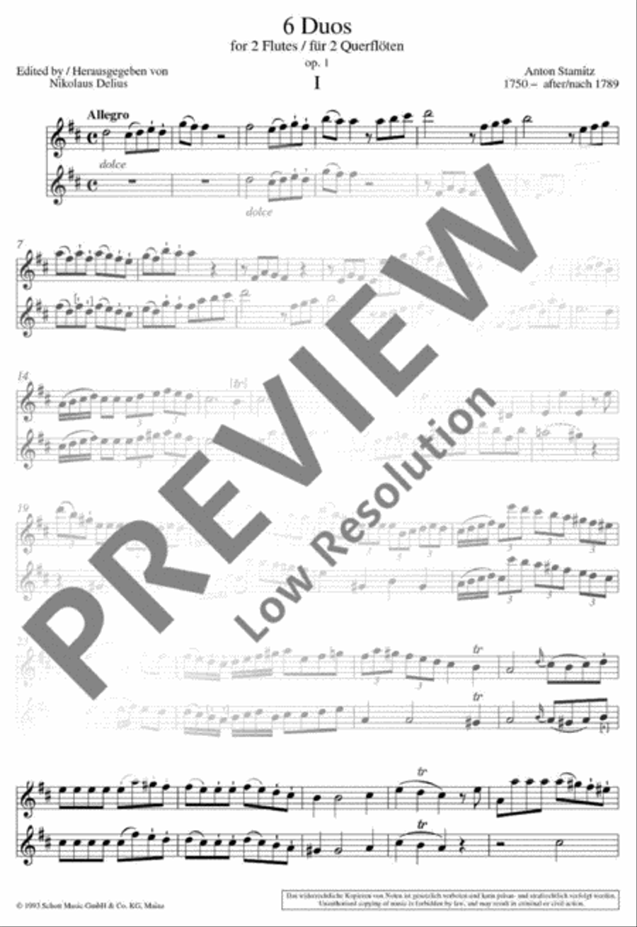 Six Duos Six Duos Flute Duet scores gallery preview page 13