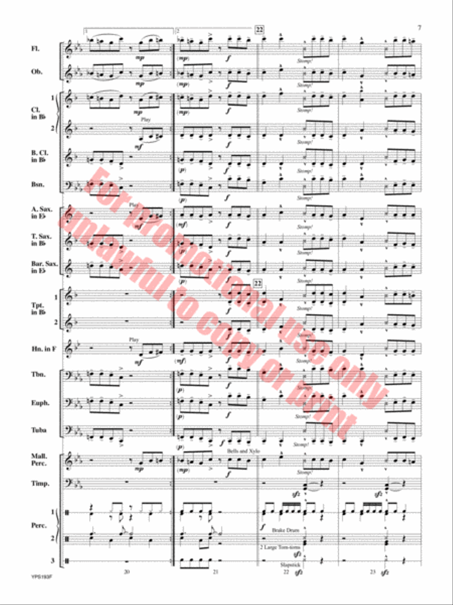 Midday Blues Concert Band scores gallery preview page 8
