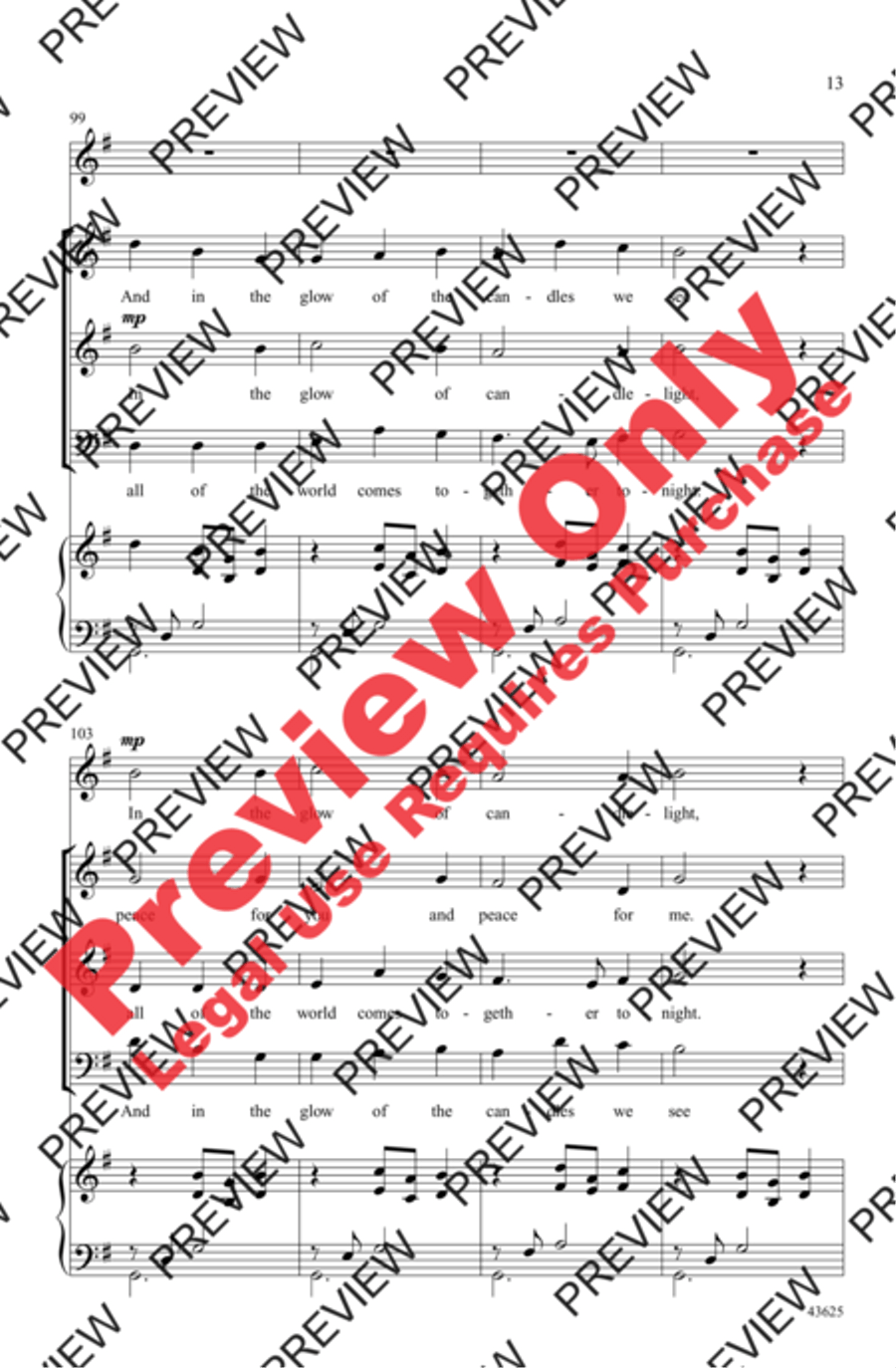 Candlelight Canon 3-Part scores gallery preview page 12