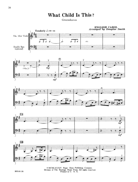 Christmas Folio for Four-Plus Strings - Vln/Bass