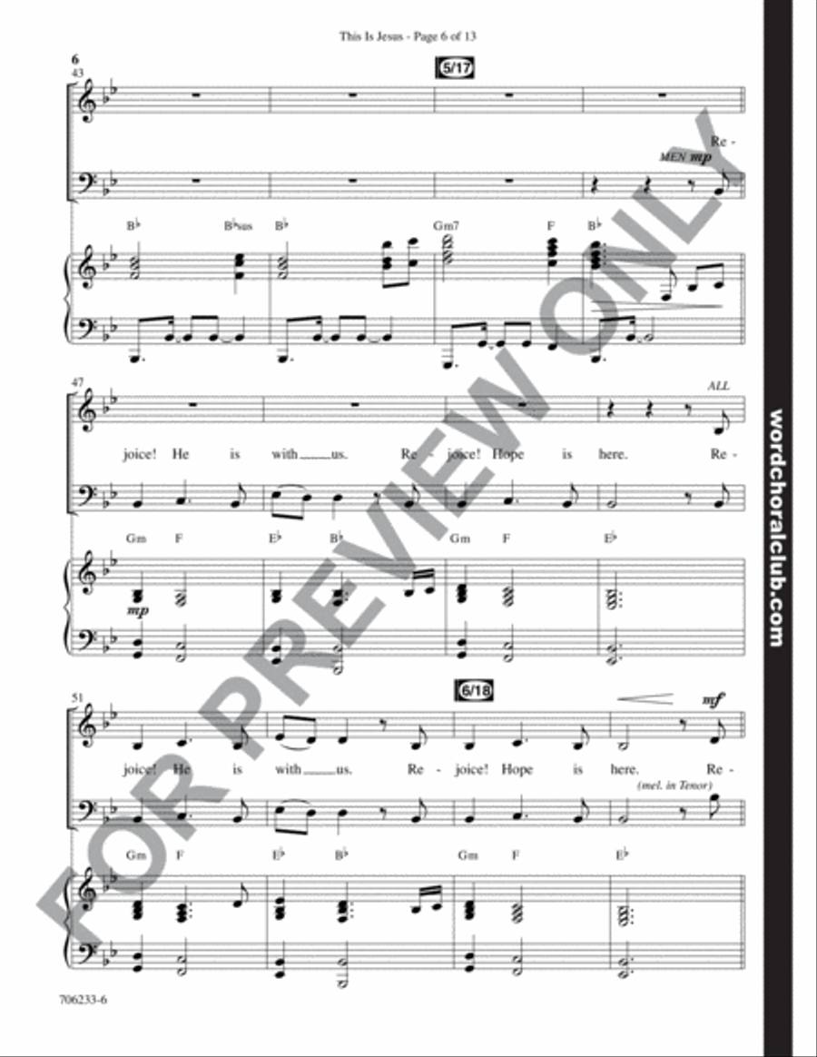 This Is Jesus - Anthem 4-Part scores gallery preview page 7