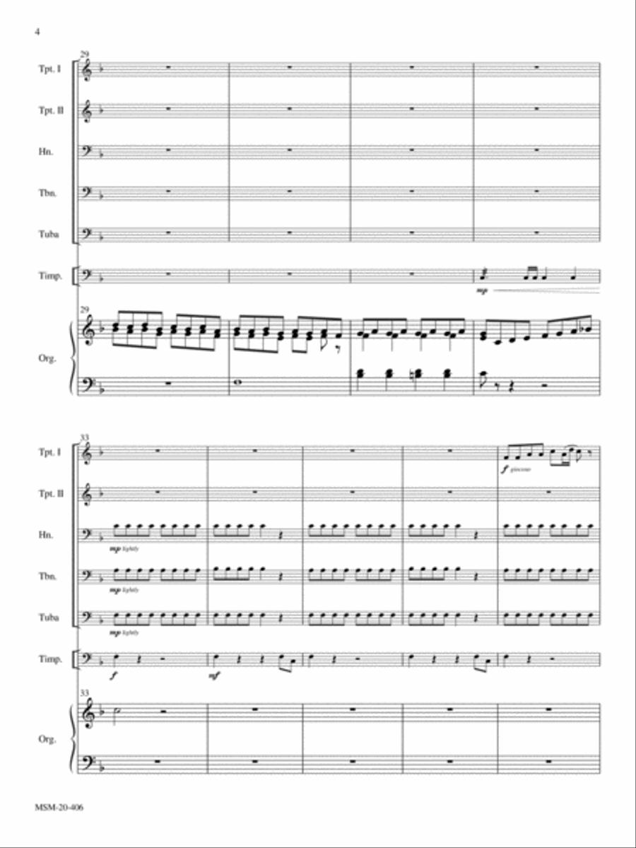 Easter Fanfare Easter Fanfare Organ scores gallery preview page 4