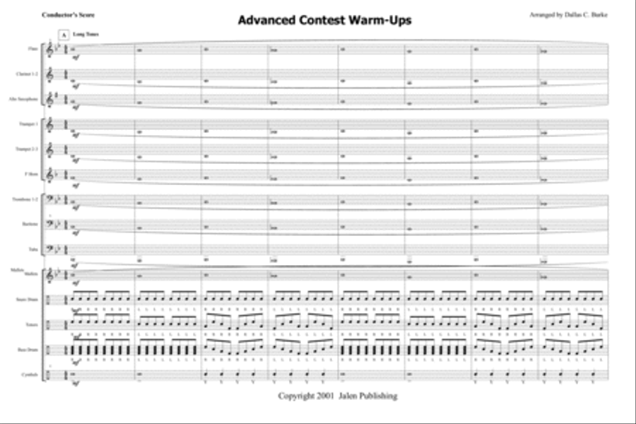 Advanced Contest Warm Ups Marching Band scores gallery preview page 2