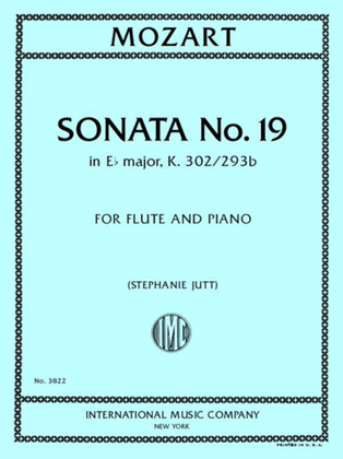 Book cover for Sonata No. 19 In E Flat Major, K. 302/293B For Flute And Piano