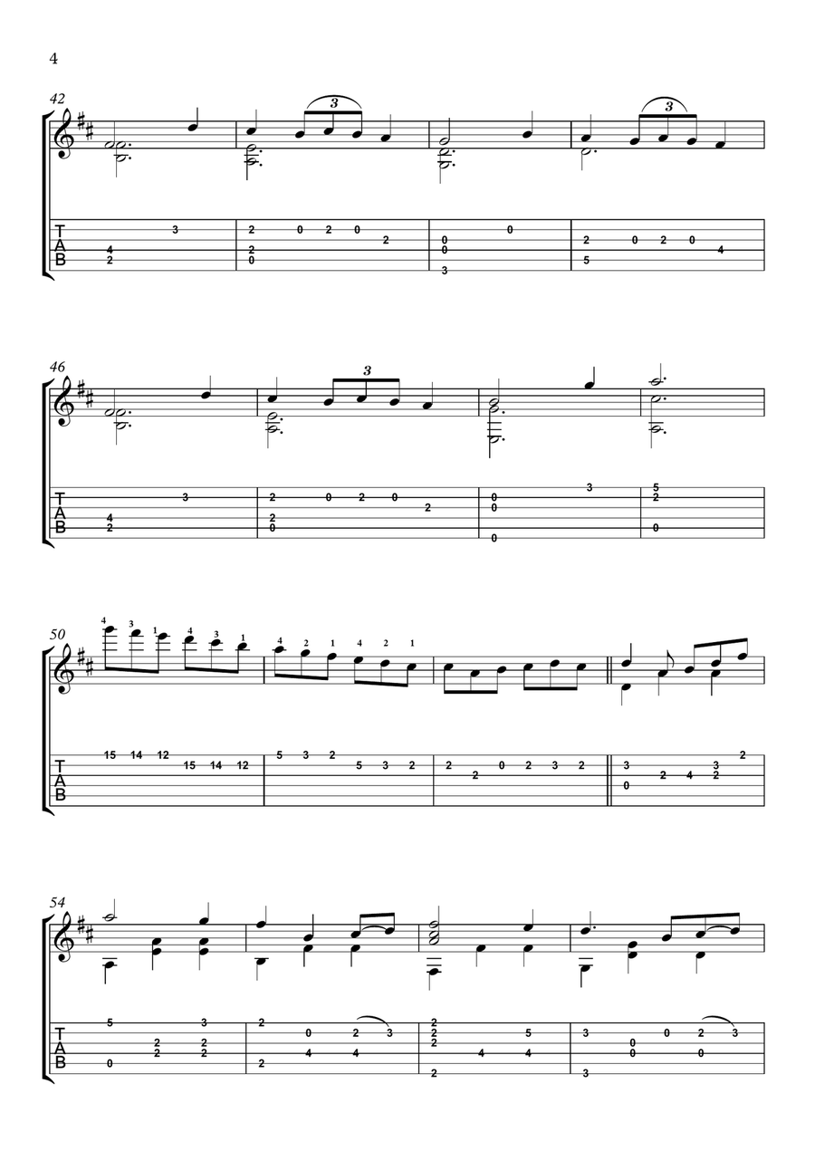 Blondinenwalzer Acoustic Guitar scores gallery preview page 4