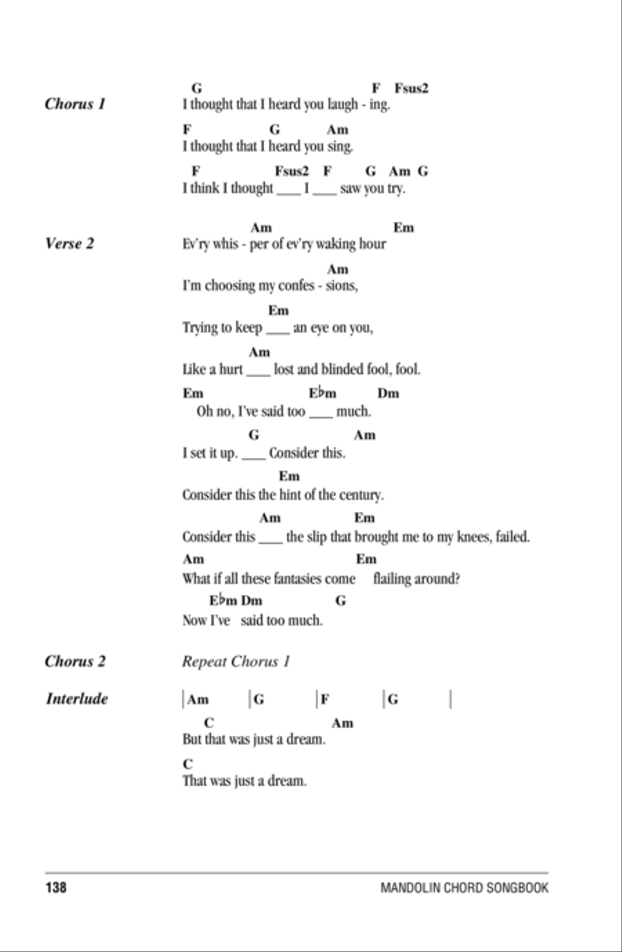 Losing My Religion by R E M Mandolin Digital Sheet Music Sheet
