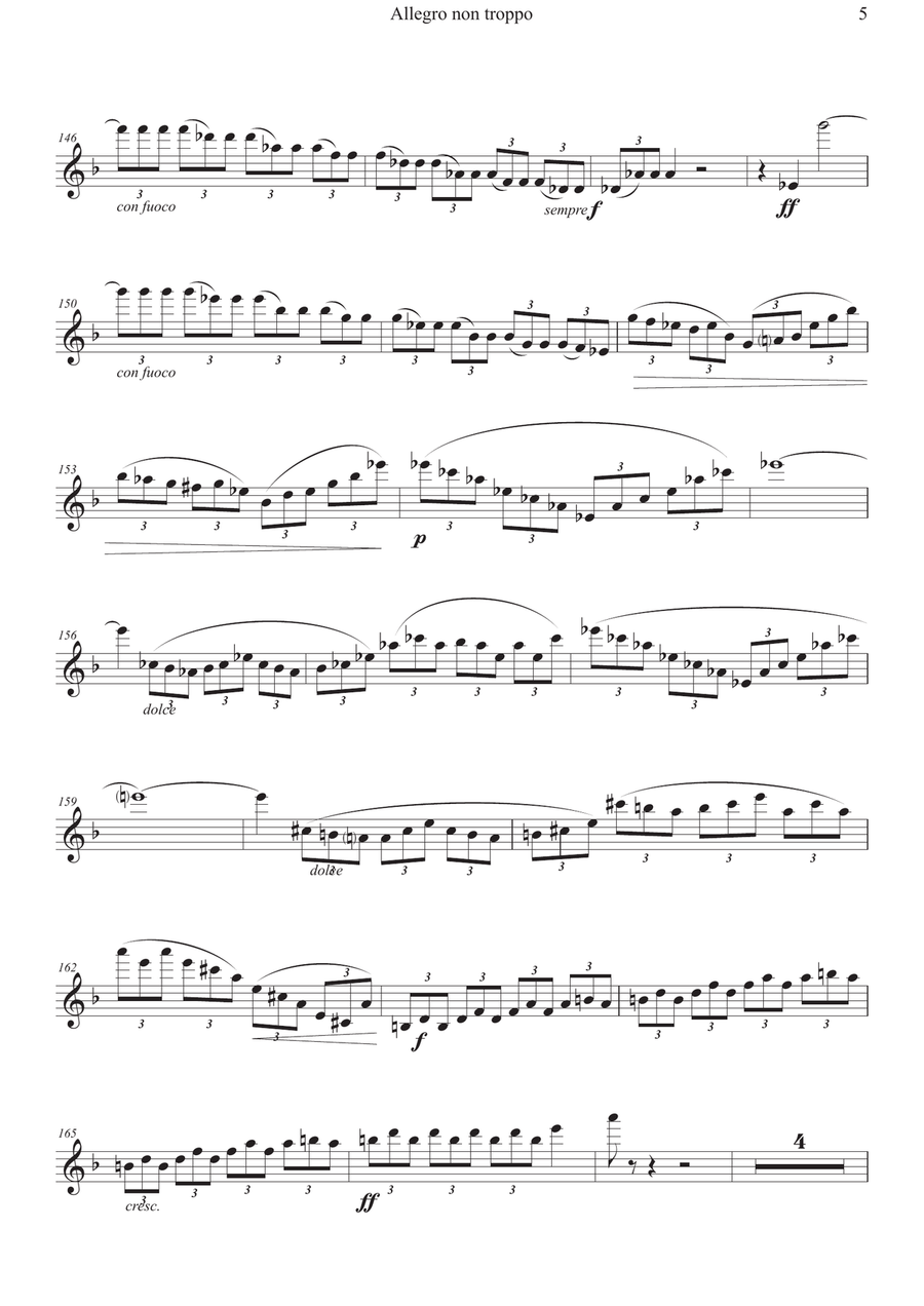 Allegro non Troppo, Edouard Lalo Symphonie Espagnole Flute Solo scores gallery preview page 5