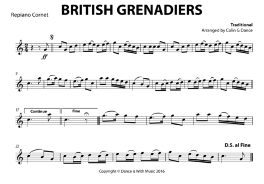 British Grenadiers - March Brass Band scores gallery preview page 6