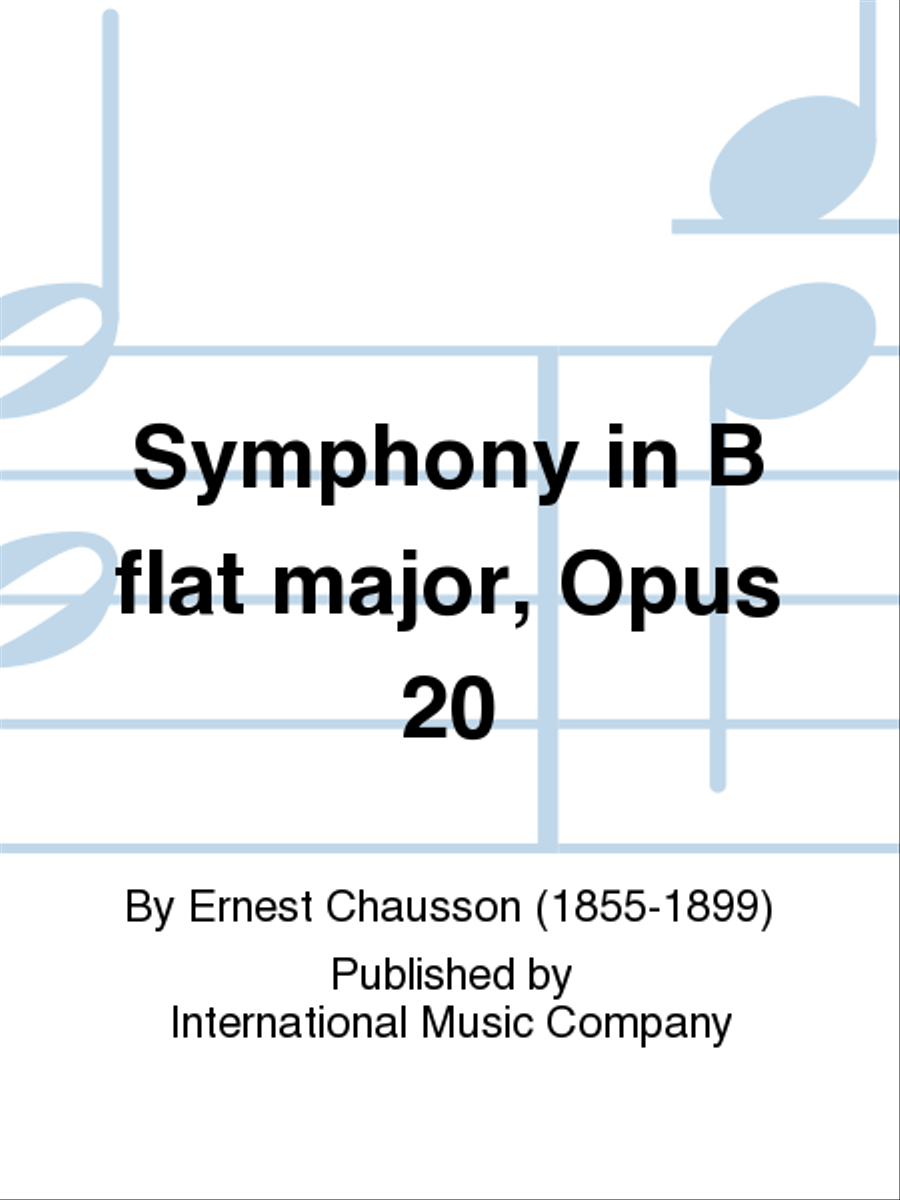 Symphony In B Flat Major, Opus 20 Study Score scores gallery preview page 1