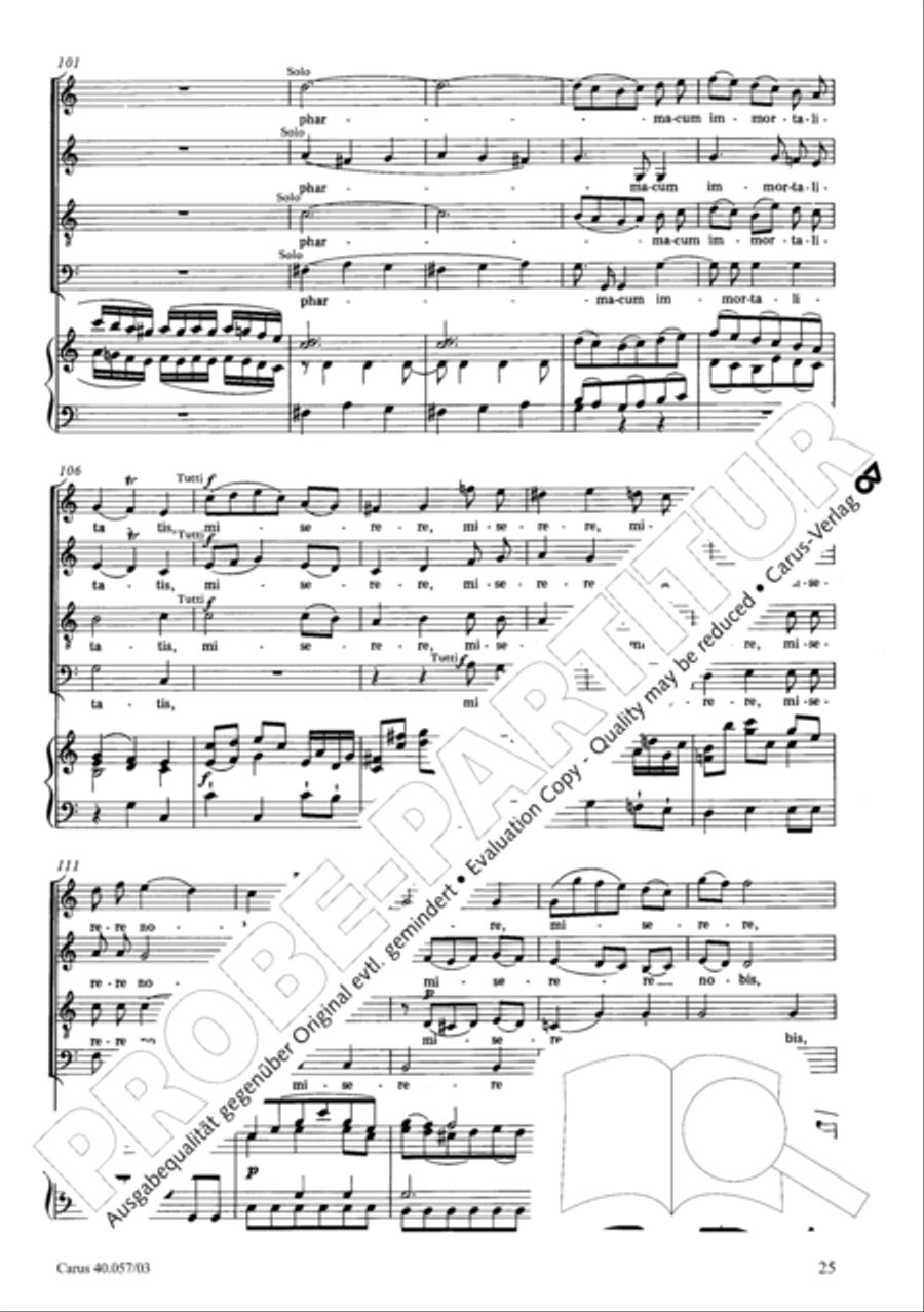 Litaniae de venerabili altaris Sacramento in Es 4-Part scores gallery preview page 26