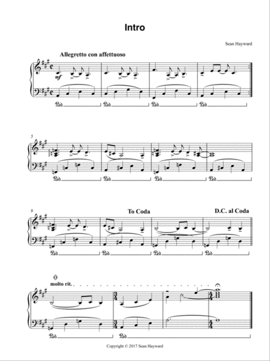 Intro Piano Solo scores gallery preview page 1