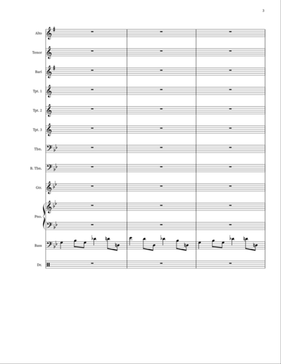 Haitian Fight Song Haitian Fight Song Jazz Ensemble scores gallery preview page 3