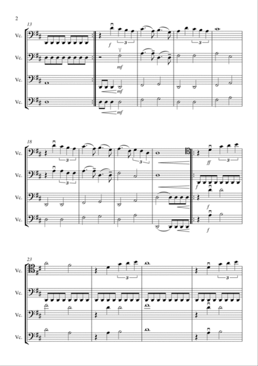 Chariots Of Fire from the Feature Film CHARIOTS OF FIRE String Quartet scores gallery preview page 3