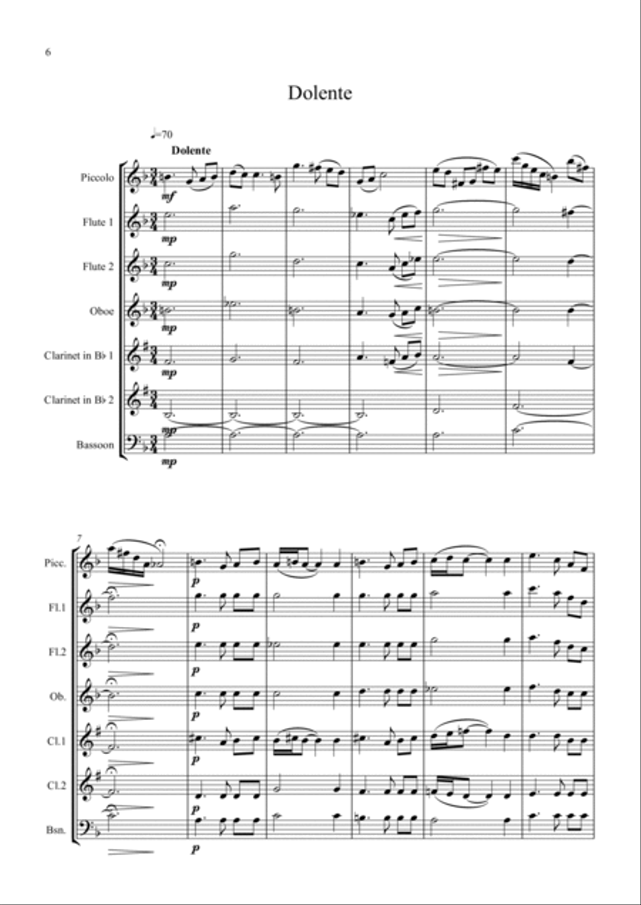 Wind Septet Wind Septet Woodwind Ensemble scores gallery preview page 6