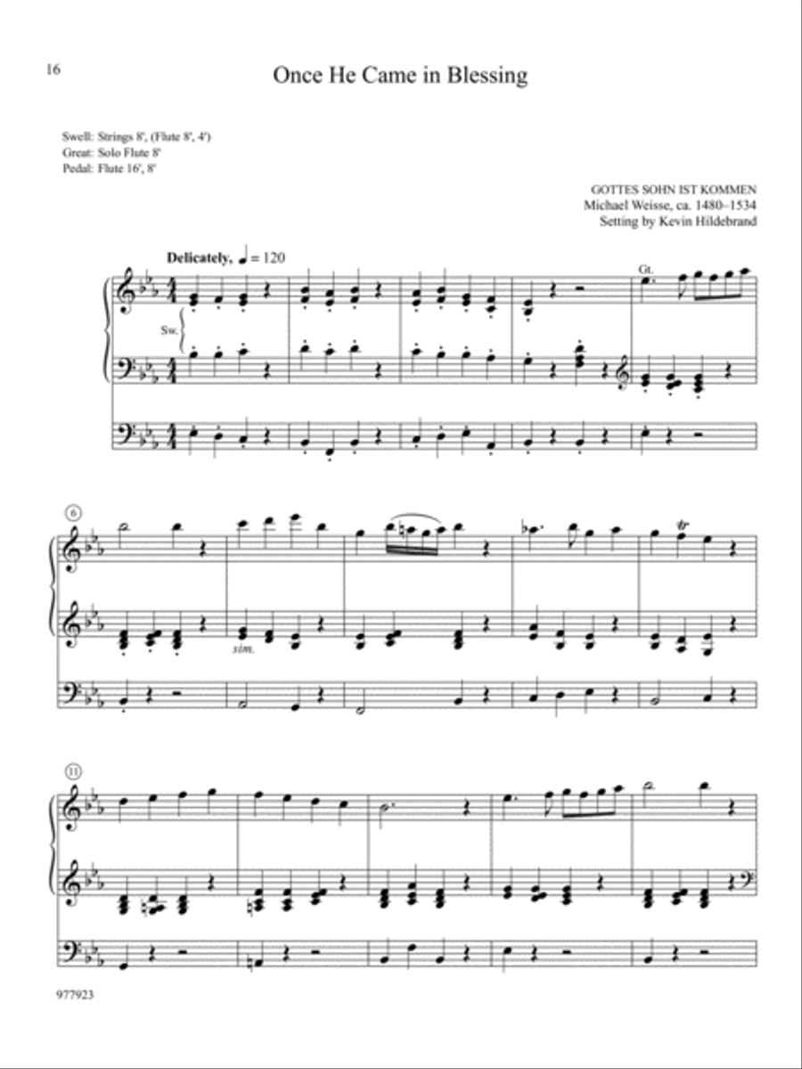 Hosanna, Praise, and Glory: Fourteen Easy Organ Preludes for Advent Organ scores gallery preview page 7