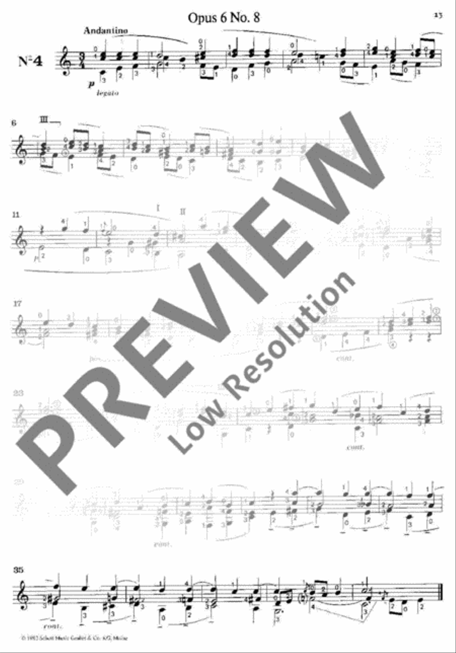 24 Selected Studies Classical Guitar scores gallery preview page 14