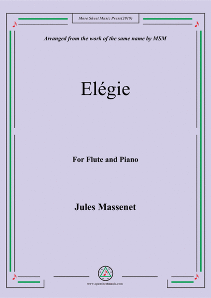 Massenet-Elégie, for Flute and Piano image number null