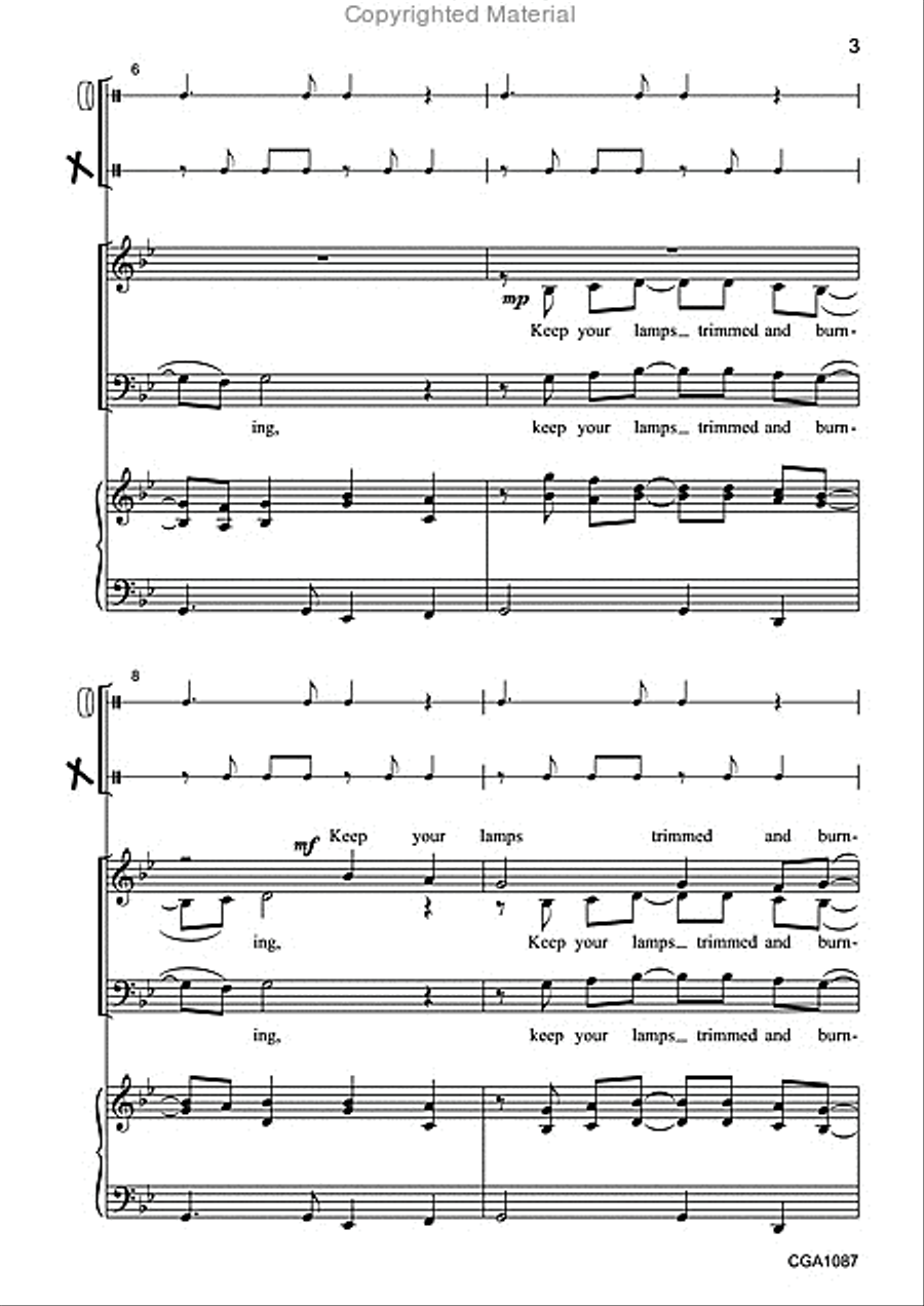 Keep Your Lamps Keep Your Lamps 4-Part scores gallery preview page 3