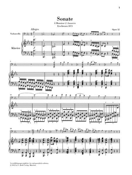 Camille Saint-Saëns – Sonata No. 1 in C minor, Op. 32
