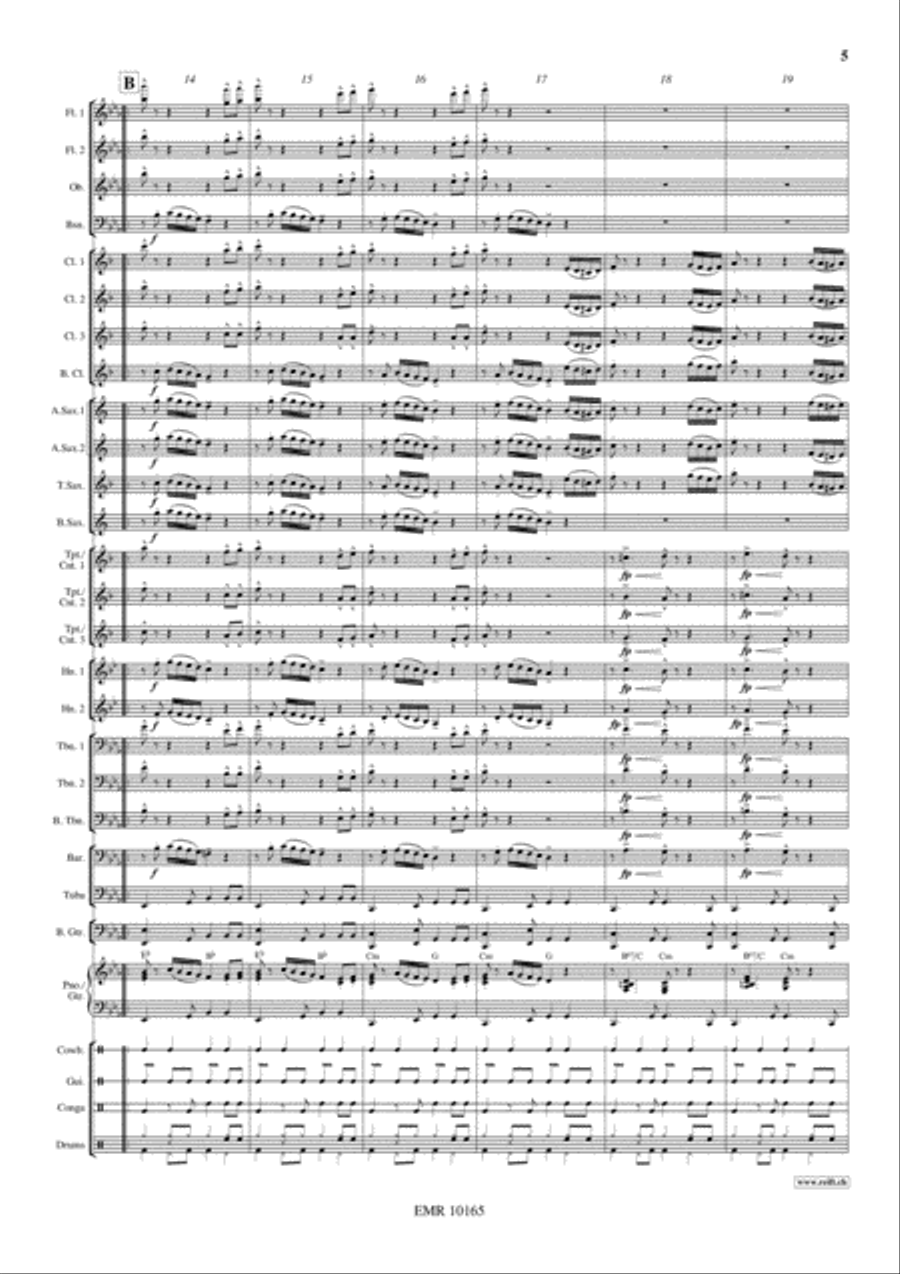 Rondo Alla Cubana Concert Band scores gallery preview page 6