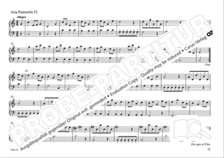 Pastoral music for organ, vol. 2: Germany, Bohemia, Austria, South Tyrol Organ Solo scores gallery preview page 76