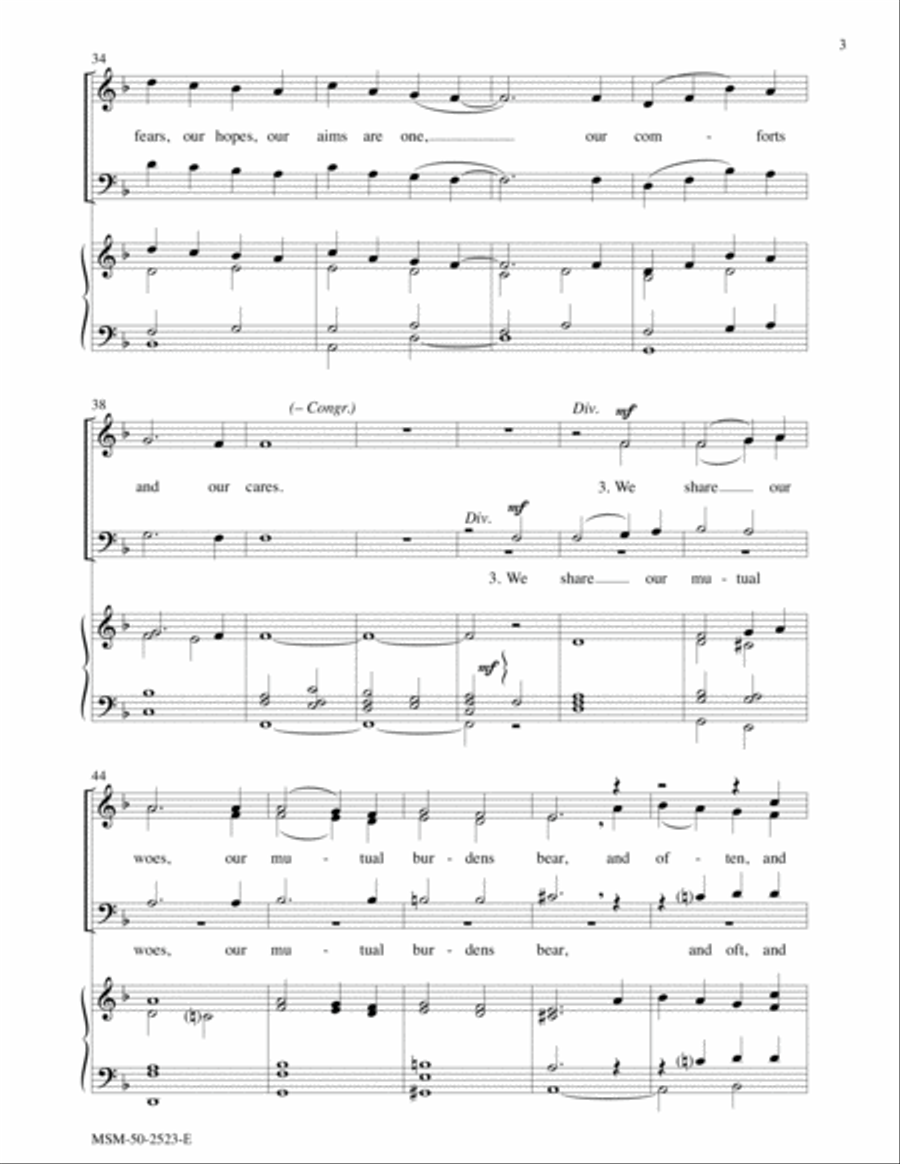 Blest Be the Tie That Binds 4-Part scores gallery preview page 4