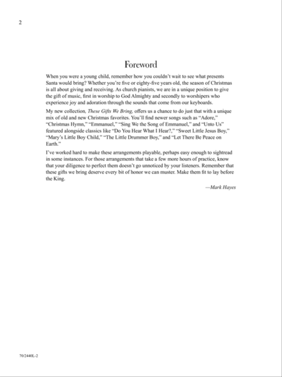 These Gifts We Bring These Gifts We Bring Piano Solo scores gallery preview page 2