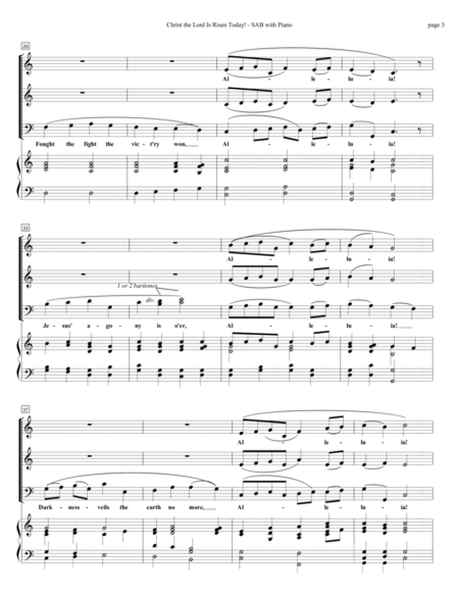 Christ the Lord is Risen Today! with Piano Accomp. image number null