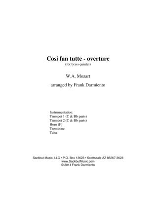 Book cover for Cosi fan tutte Overture