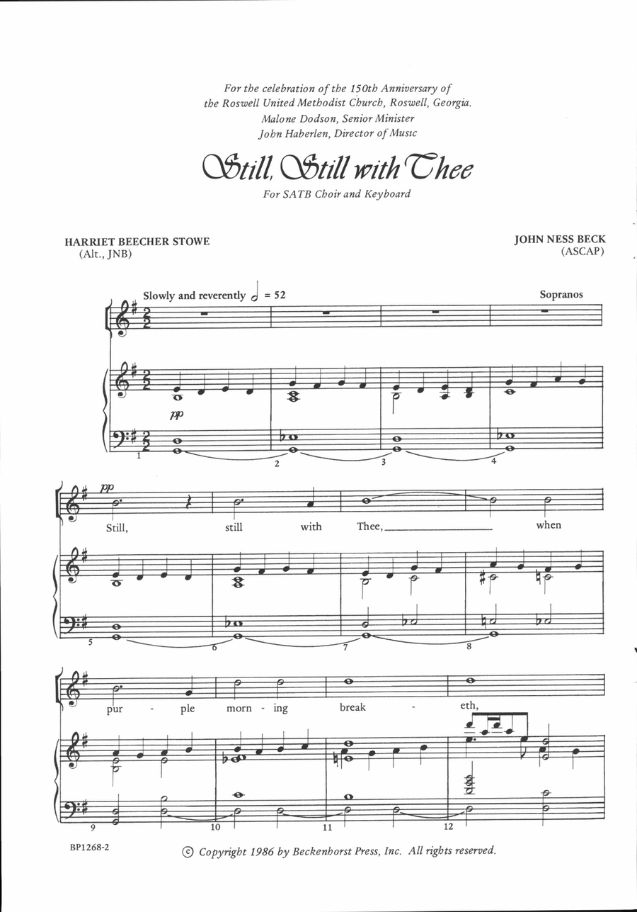 Still, Still with Thee 4-Part scores gallery preview page 2