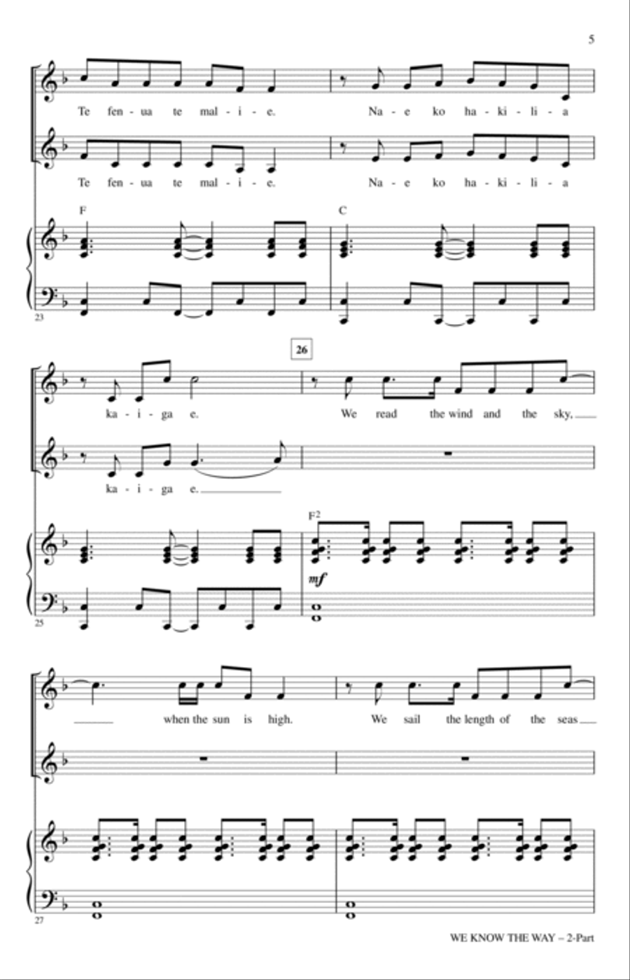 We Know The Way (from Moana) (arr. Roger Emerson) 2-Part scores gallery preview page 4