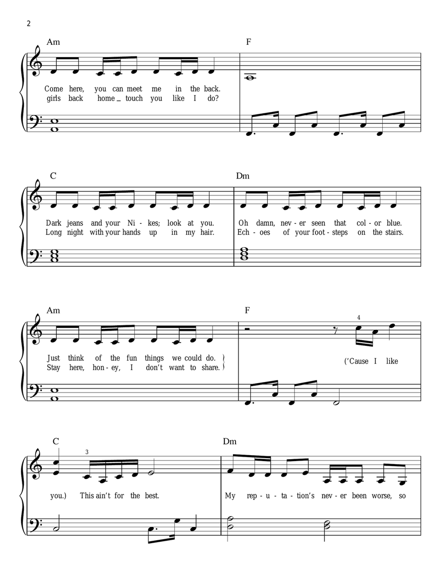 Delicate Easy Piano scores gallery preview page 2