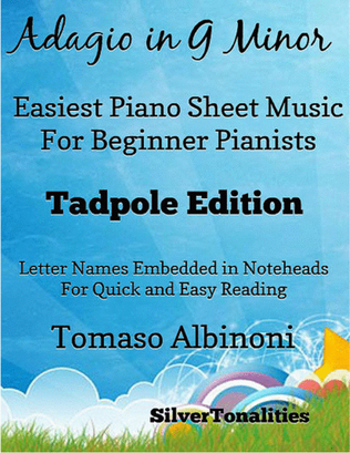 Adagio in G Minor Beginner Piano Sheet Music 2nd Edition