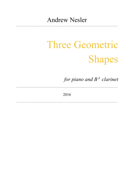 Three Geometric Shapes for piano and B-flat clarinet image number null