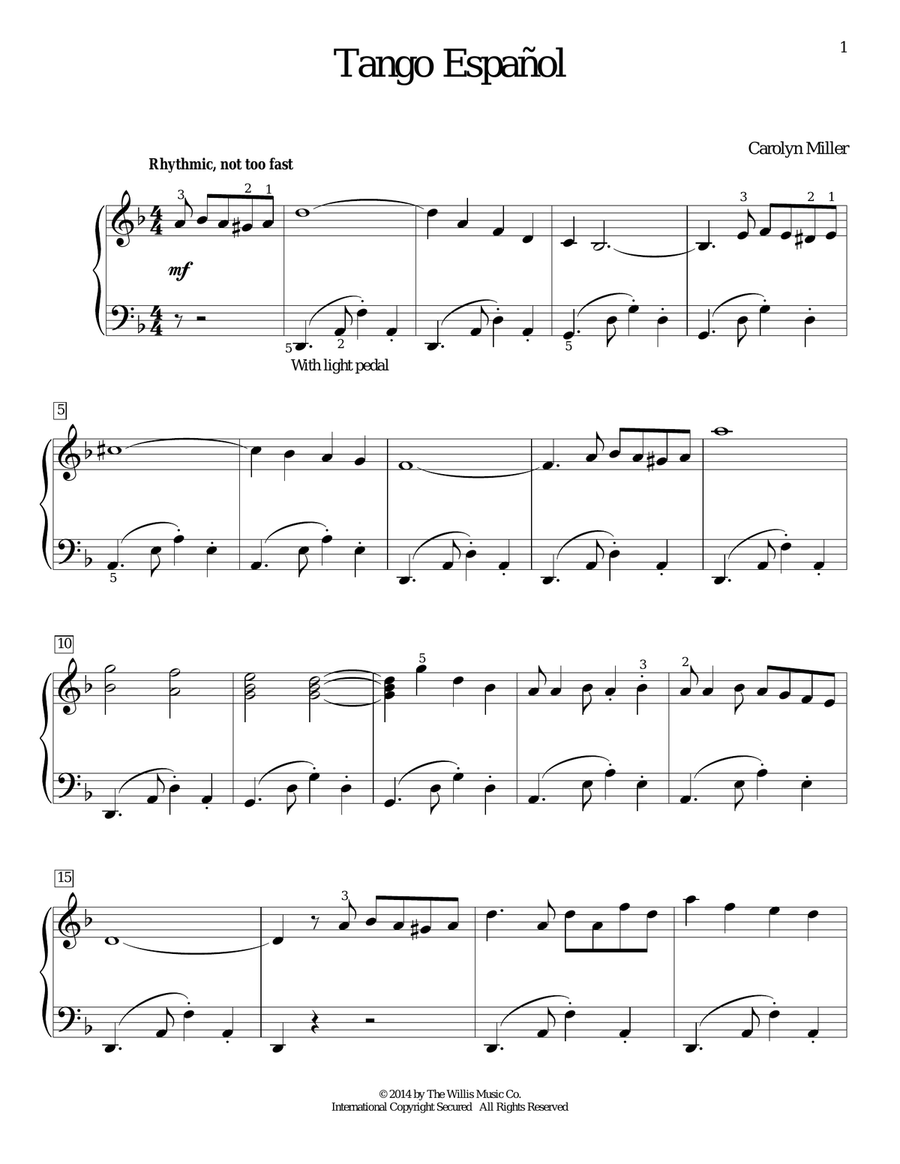 Tango Espanol Piano Method scores gallery preview page 1