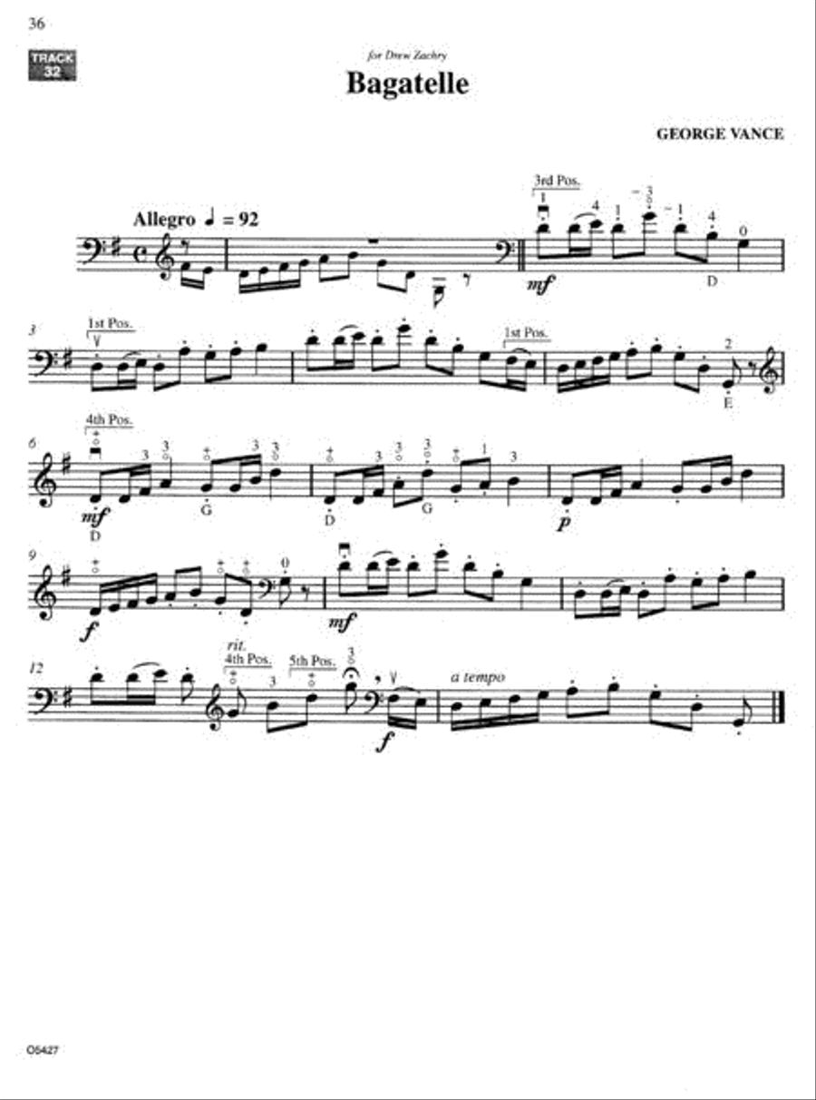 Progressive Repertoire for the Double Bass - Volume 1 Double Bass scores gallery preview page 2